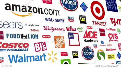 retail brands logo loop stock animation