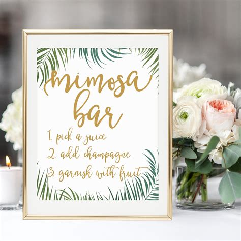mimosa bar signs printable printable templates