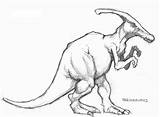 Parasaurolophus Dinosaurs Coloringhome sketch template