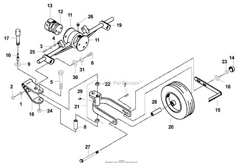 bunton bobcat ryan   heavy duty sod cutter parts diagram  rear wheels