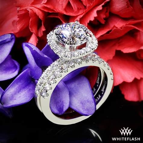 Simon G Mr2132 Passion Wedding Set 3372 Halo Diamond