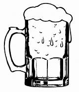 Beer Glass Clipart Mug Pint Drawing Coloring Stein Color Pages Getdrawings Mugs Clipground sketch template
