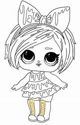 Lol Doll Pages Coloring Surprise Suprise Splatters Hairpin Bow sketch template