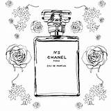 Chanel Perfume Coco Coloring Illustration Illustrations Thompson Natasha Pages N5 Bottle Thesecret Teaparty Template Fashion Sketch Sketches Vintage Drawing sketch template