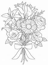 Bouquet Flower Colouring Pages Boeket Kleurplaten Coloring Flowers Coloringpage Ca Colour Check Category sketch template