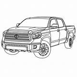 Tundra Toyota sketch template
