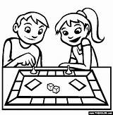 Game Board Coloring Pages Clipart Games Gaming Kids Toys Online Cliparts Printable Library Line Drawings Colouring Sheets sketch template
