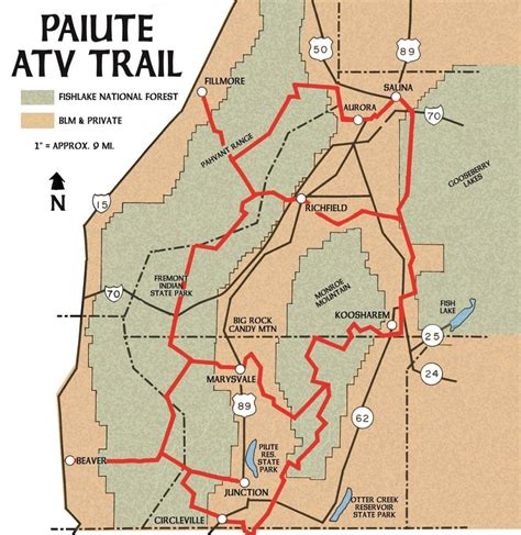 ut paiute atv trail map utah   depth pinterest atv trail