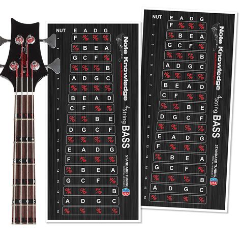 buy bass guitar fretboard note decalsstickers  learning notes chords scales