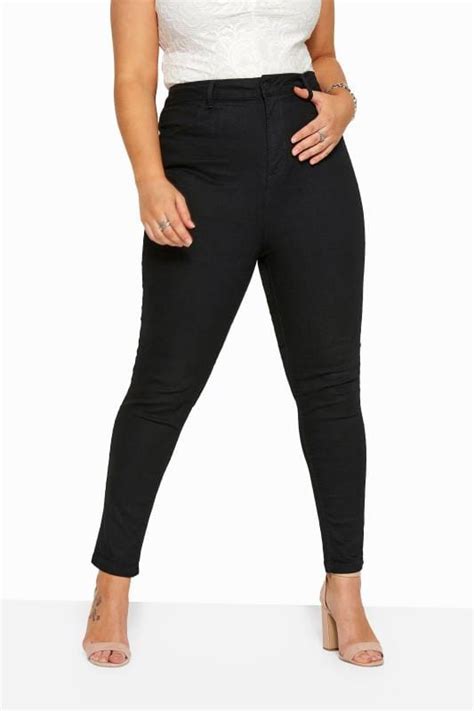 Black Skinny Stretch Ava Jeans Plus Size 16 To 28 Yours Clothing