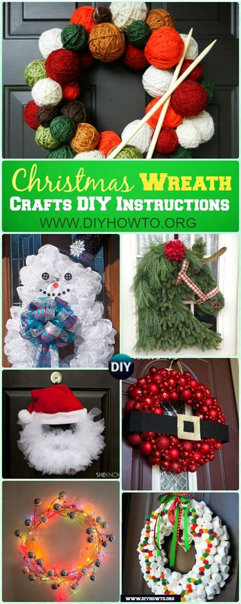 diy christmas wreath craft ideas holiday decoration instructions