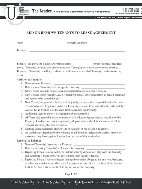 lease amendment  remove tenant   fill  sign printable