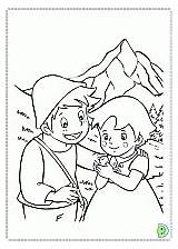 Coloring Heidi Da Kids Dinokids Pages Peter Fun Und Para Colorear Alps Girl Mit Con Disney Print Colorare Close Tvheroes sketch template