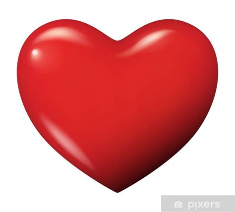 fotomural vector perfect corazon rojo aislado pixerses
