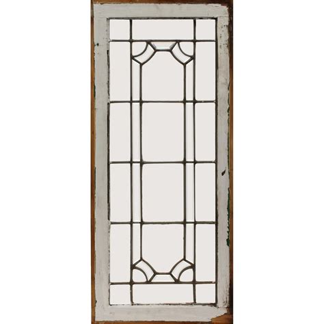Understated Antique American Leaded Glass Windows Leaded Glass