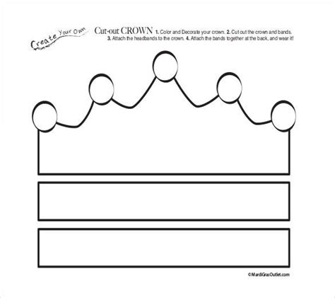 paper crown templates  sample  format