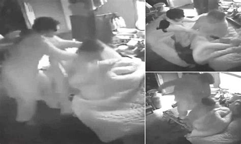 sangeeta jain is caught trying to murder her mother in law with a rock on video daily mail online