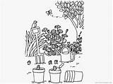 Coloring Pages Fence Picket Garden Flower Gardens Color Popular Getcolorings Getdrawings sketch template