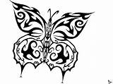 Butterfly Tribal Designs Tattoo Clipart Library Cliparts Crow Machaon Papilio sketch template