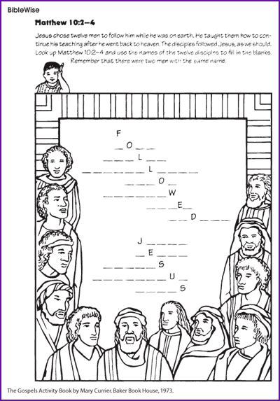 disciples coloring page  printable