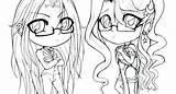 Couple Coloring Pages Emo Chibi Cute Getdrawings Drawing Getcolorings sketch template