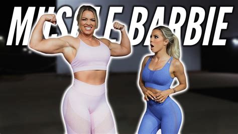 muscle barbie workout vs me youtube