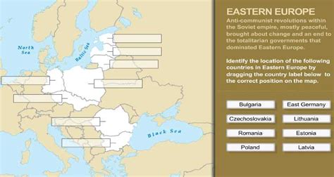 high school history activity cold war european map