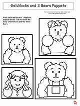 Goldilocks Bears Three Coloring Activities Pages Esl Learningenglish Puppets Activity Printable Kindergarten Popular Puppet Coloringhome Publicado Por Bear sketch template