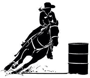 pin  lilly enstien  barrel racing barrel racing horse silhouette