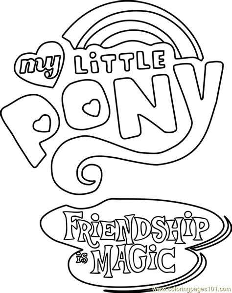 pony friendship  magic logo coloring page  kids