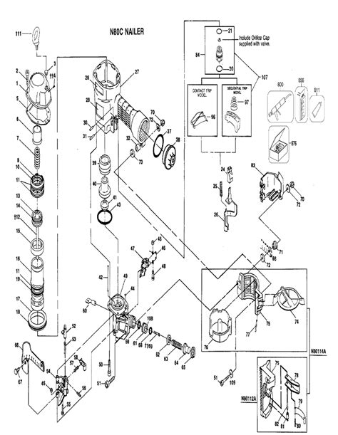 miscella bostitch coil framing nailer parts diagram