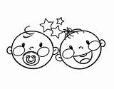 Coloring Twins Pages Babies Coloringcrew Color Children Dibujo Brother Big Getcolorings Pag Printable Getdrawings Print sketch template