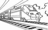 Mewarnai Kereta Transportasi Alat Colouring Sketsa Menggambar Trains Kids Transportation Animasi sketch template