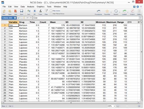 descriptive statistics ncss statistical analysis graphics software