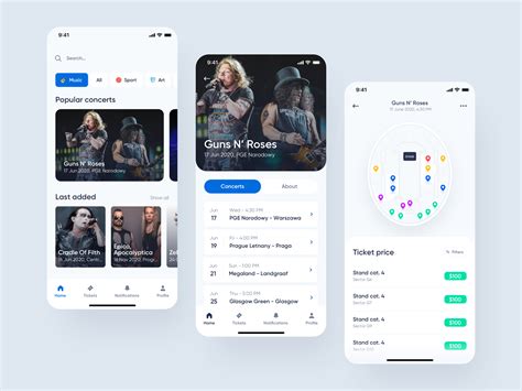 ticketmaster redesign concept  marcin grygierczyk mobile ui design app design inspiration