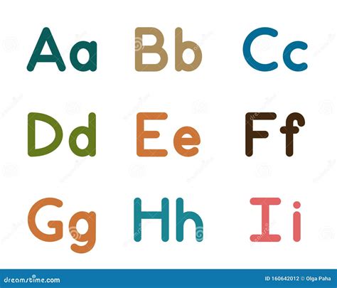 alphabet part  big  small letters stock vector illustration