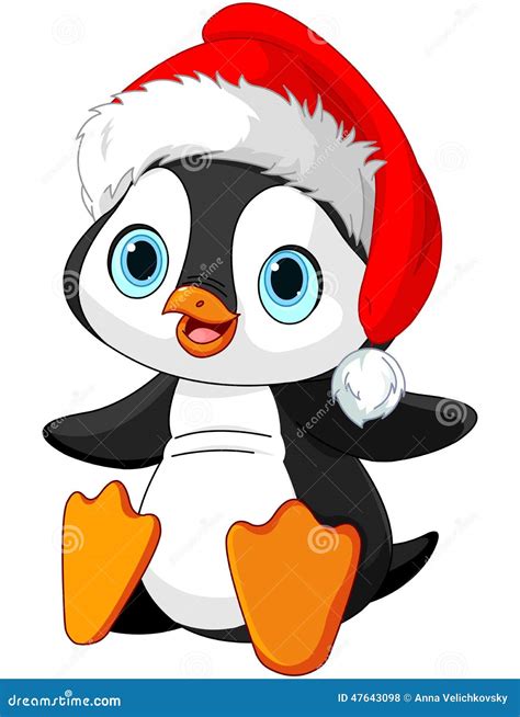 christmas penguin stock vector image