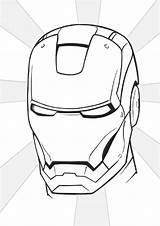 Coloring Iron Pages Man Suit Mask Face Printable Pdf sketch template