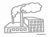 Factory Smoke Buildings Stacks sketch template