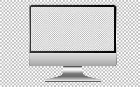 leeg scherm computerpictogram geisoleerd op een witte achtergrond gratis vector