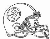 Football Line Helmets Helmet Coloring Pages Clipart Steelers Clip Pittsburgh sketch template