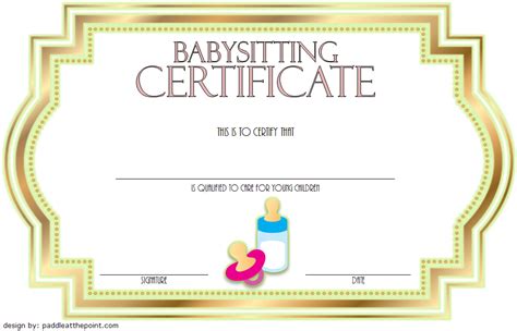 printable babysitting gift certificate aulaiestpdm blog