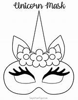 Einhorn Maske Masken Vorlage Malvorlage Customi Masquerade sketch template