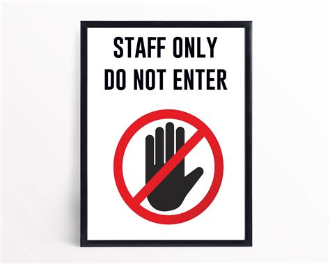 staff  sign staff  door sign printable staff  sign