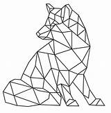 Geometrische Tekening Geometrie Geometrisch Tekeningen Polygon Fuchs Muursticker Patronen Kleurplaten Fototapete Patroon Abstracte Besuchen Bezoeken 101woonstickers sketch template