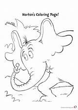 Horton Dr Seuss Coloring Pages Printable Hears Who Paste Cut Rhyming Kindergarten Worksheets Getcolorings Color Odd Excel Db sketch template