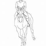 Pages Coloring Dressage Horse Color Getcolorings Training sketch template