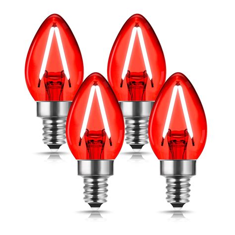 red led light bulb  candelabra led light bulbs  base  incandescent equivalent night