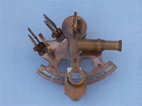 buy scout s antique brass sextant with rosewood box 4in nautical decor