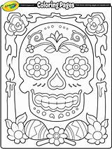 Coloring Muertos Dia Los Pages Printable Crayola Dead Halloween Print Sheets Pdf Skull Color Kids Sugar Colouring Books Getcolorings Mexican sketch template